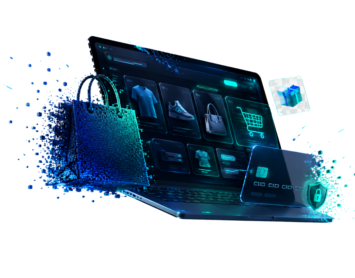 تصميم متجر إلكتروني احترافي بواجهة تقنية حديثة